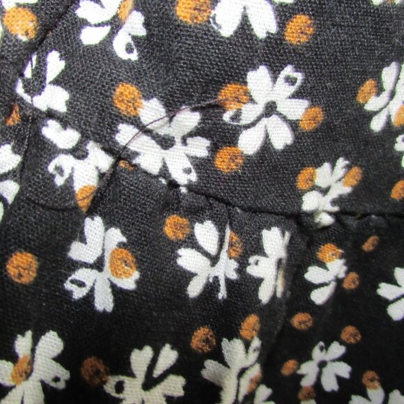 Women's Sonoma A-line, Sleeveless, Ruffled Neckline Black Floral Dress XXL - Picture 6 of 7